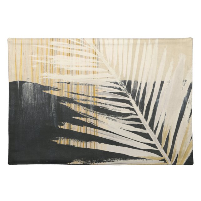 Golden Raffia - Palm Fronds Cloth Placemat (Front)