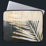 Golden Raffia - Palm Fronds Laptop Sleeve<br><div class="desc">Golden Raffia II by Jennifer Paxton Parker. Features a single palm frond leaf silhouette in black and yellow/tan colors.</div>