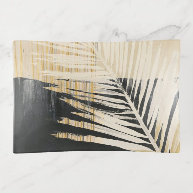 Golden Raffia - Palm Fronds Trinket Tray (Front)