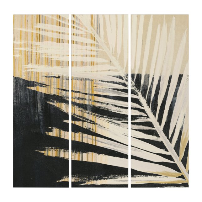 Golden Raffia - Palm Fronds Triptych (Front)