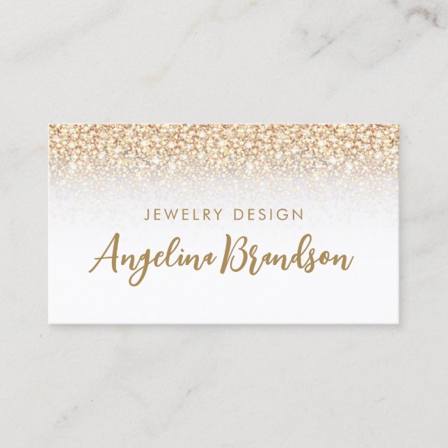 Golden Rain Jewelry Designer White Card (Front)
