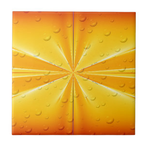 Golden Raindrops Ceramic Tile