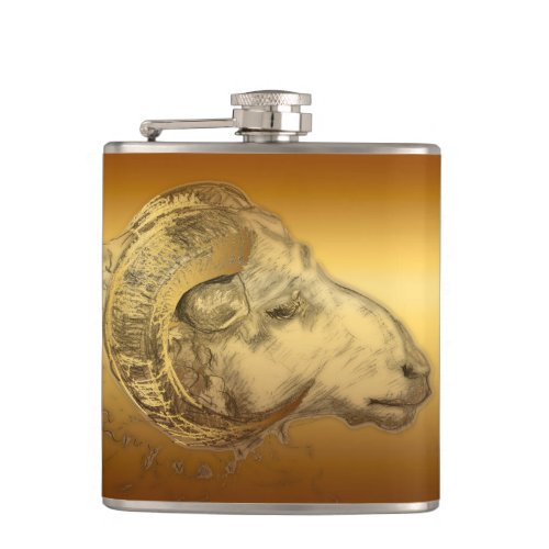 Golden Ram Chinese New Year 2015 _ Flask