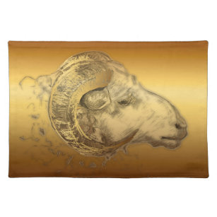Golden Ram - Chinese New Year 2015 - Placemat