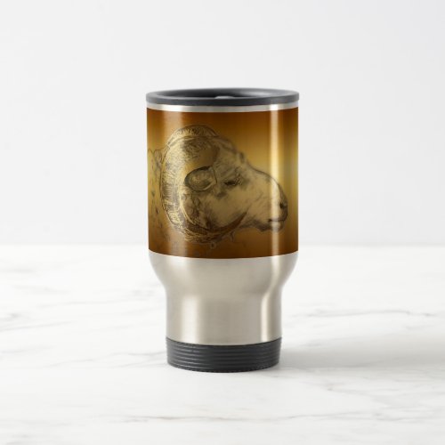 Golden Ram _ Chinese New Year 2015 _ Travel Mug