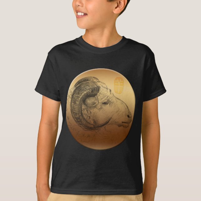 Golden Ram Year Chinese Astrologue Zodiac K Shirt (Front)
