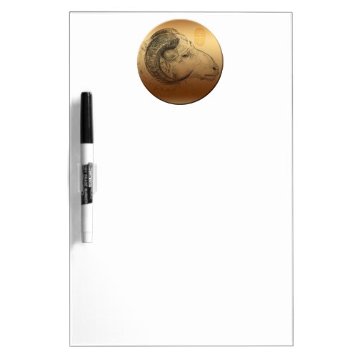 Golden Ram Year Chinese Astrology DEB Dry_Erase Board