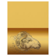Golden Ram Year Chinese Zodiac Aries Letterhead