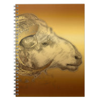 Golden Ram Year Chinese Zodiac Aries Notebook