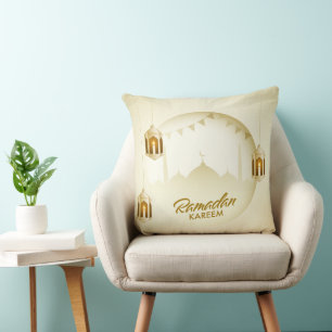 Golden Ramadan Kareem Pillow