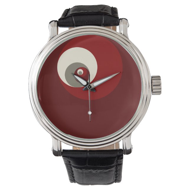 Golden Ratio Circles (Red) Watch (Front)
