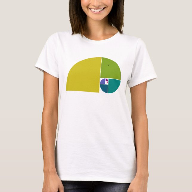 Golden Ratio Elephant - Fibonacci Spiral 1 T-Shirt (Front)