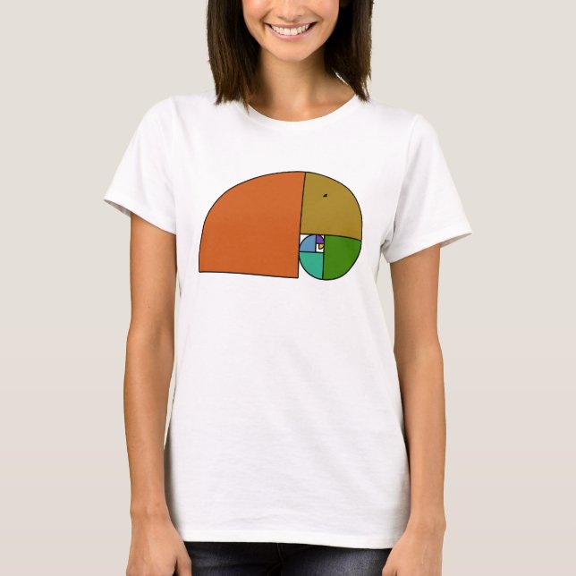 Golden Ratio Elephant - Fibonacci Spiral 2 T-Shirt (Front)