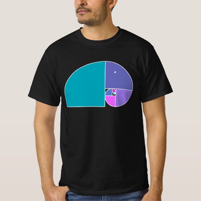 Golden Ratio Elephant - Fibonacci Spiral 3 T-Shirt (Front)