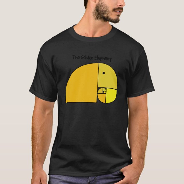 Golden Ratio Elephant Fibonacci T-Shirt (Front)