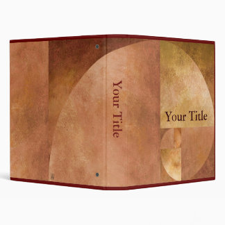 Golden Ratio, Fibonacci Spiral 3 Ring Binder