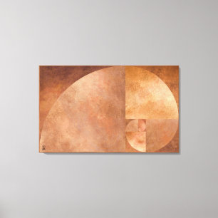 Golden Ratio, Fibonacci Spiral Canvas Print