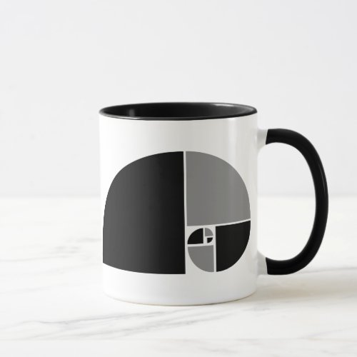 Golden Ratio Fibonacci Spiral Mug