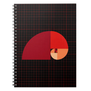 Golden Ratio, Fibonacci Spiral Notebook