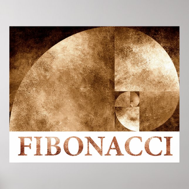 Golden Ratio, Fibonacci Spiral Poster (Front)