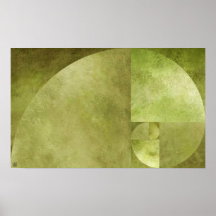 Golden Ratio, Fibonacci Spiral Poster