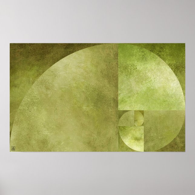 Golden Ratio, Fibonacci Spiral Poster (Front)