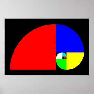 Golden Ratio, Fibonacci Spiral Poster