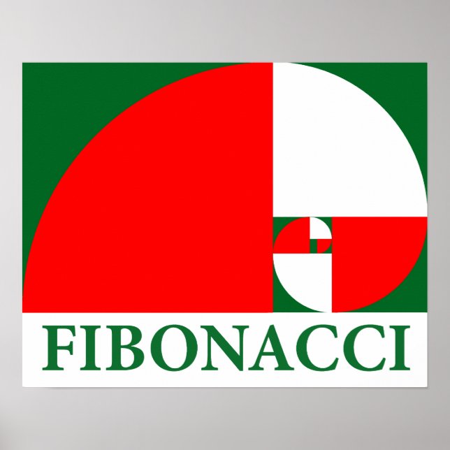 Golden Ratio, Fibonacci Spiral Poster (Front)