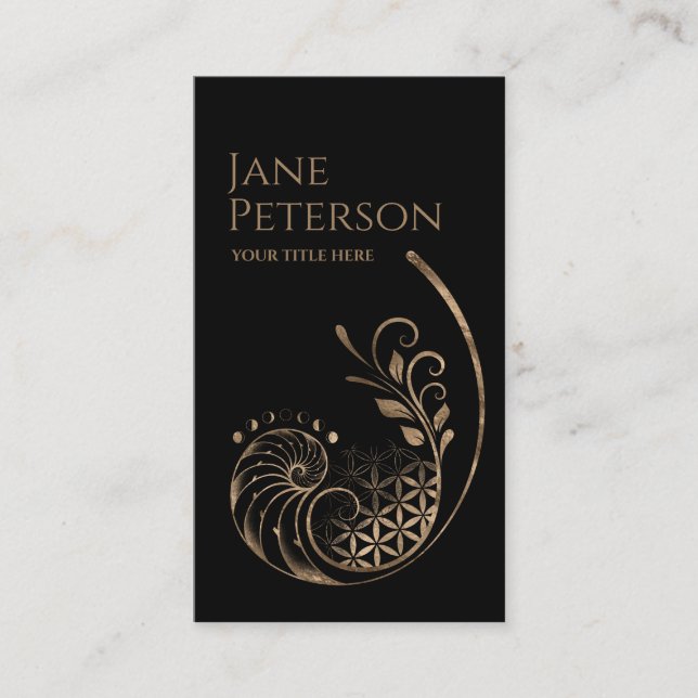 Golden Ratio - Flower of life - Sacred Geometry Business Card (Front)