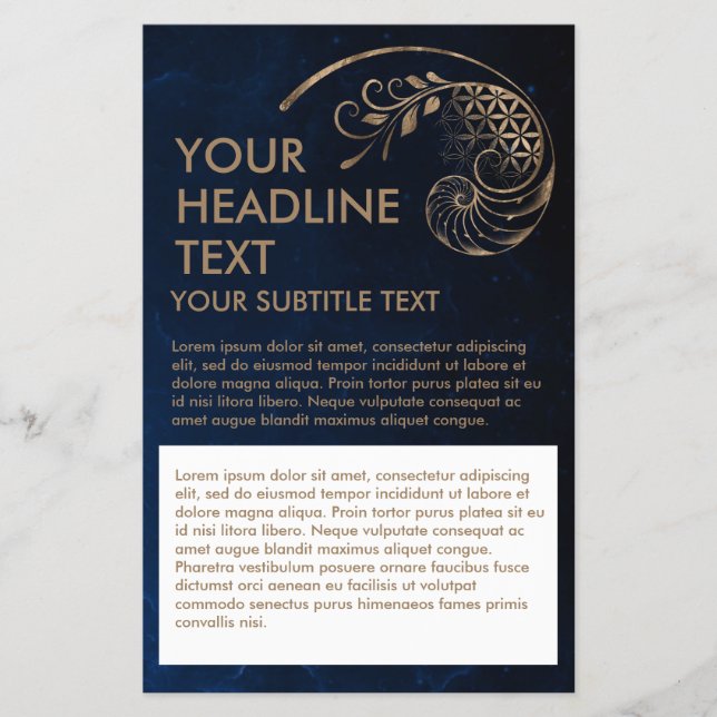 Golden Ratio - Flower of life - Sacred Geometry Flyer (Front)