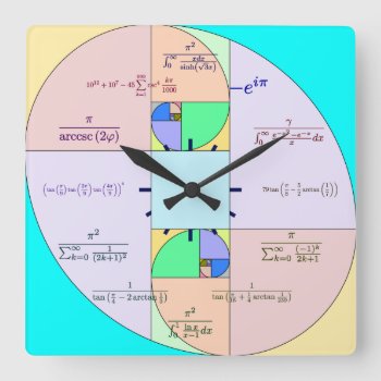 Golden Ratio Math Clock by mathsciencetech at Zazzle