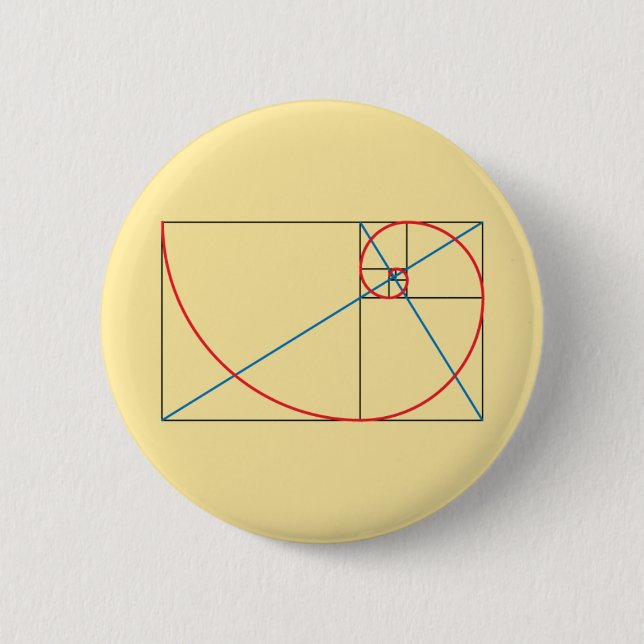 Golden Ratio Pinback Button (Front)