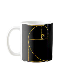 Golden Ratio Sacred Fibonacci Spiral Coffee Mug