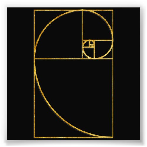 Golden Ratio Sacred Fibonacci Spiral Photo Print