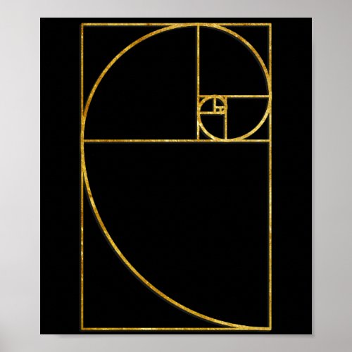 Golden Ratio Sacred Fibonacci Spiral Poster