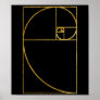 Golden Ratio Sacred Fibonacci Spiral Poster