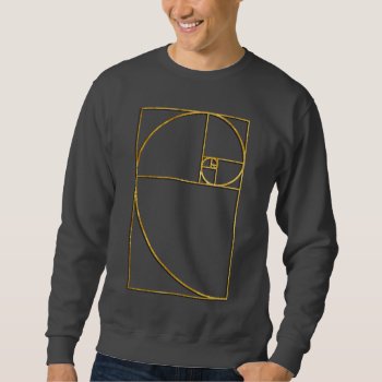Golden Ratio Sacred Fibonacci Spiral Sweatshirt by The_Shirt_Yurt at Zazzle