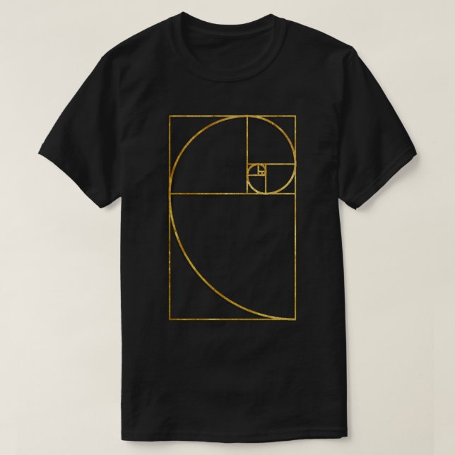 Golden Ratio Sacred Fibonacci Spiral   T-Shirt (Design Front)