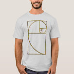 Golden Ratio Sacred Fibonacci Spiral T-Shirt<br><div class="desc">How many times a day do you spot the Fibonacci spiral?  Give the gift of the golden ratio with this geometric gift or shirt.</div>