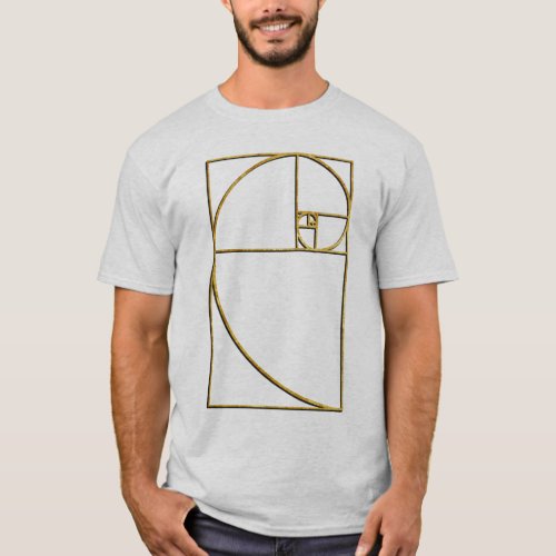 Golden Ratio Sacred Fibonacci Spiral T_Shirt