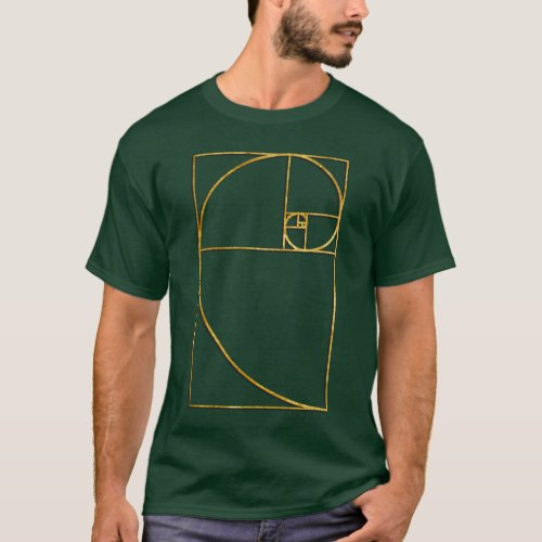 Golden Ratio Sacred Fibonacci Spiral T_Shirt