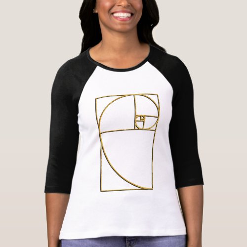 Golden Ratio Sacred Fibonacci Spiral T_Shirt