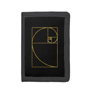 Golden Ratio Sacred Fibonacci Spiral Trifold Wallet
