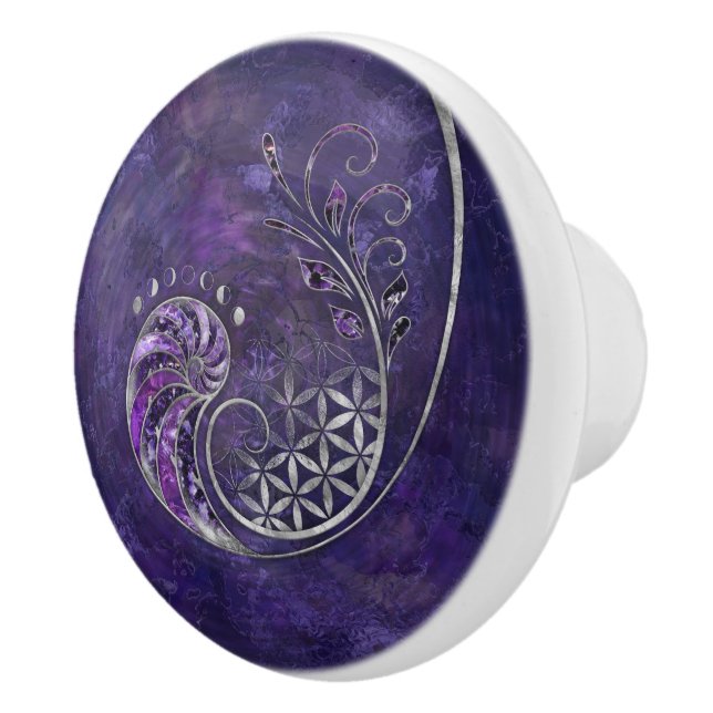 Golden Ratio - Sacred Geometry Ornament Ceramic Knob (Right)