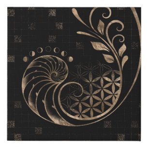 Golden Ratio - Sacred Geometry Ornament Faux Canvas Print