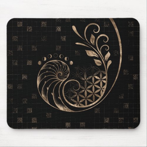 Golden Ratio _ Sacred Geometry Ornament Mouse Pad