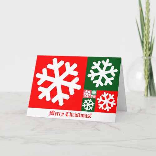 Golden Ratio Snowflake Christmas Card