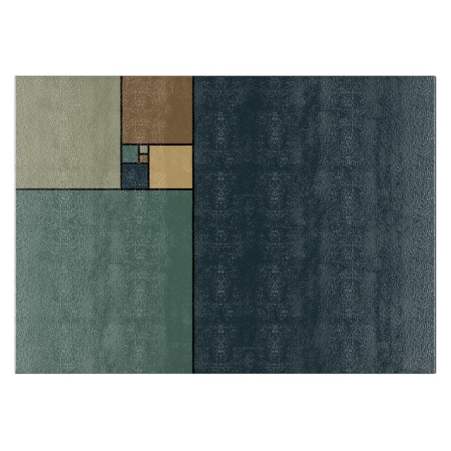Golden Ratio Squares (Neutrals) Cutting Board (Front)