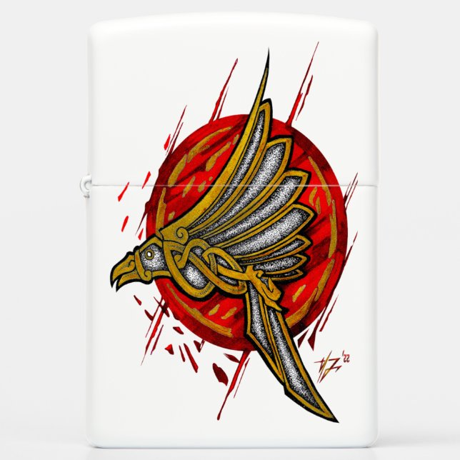 golden raven zippo lighter (Front)
