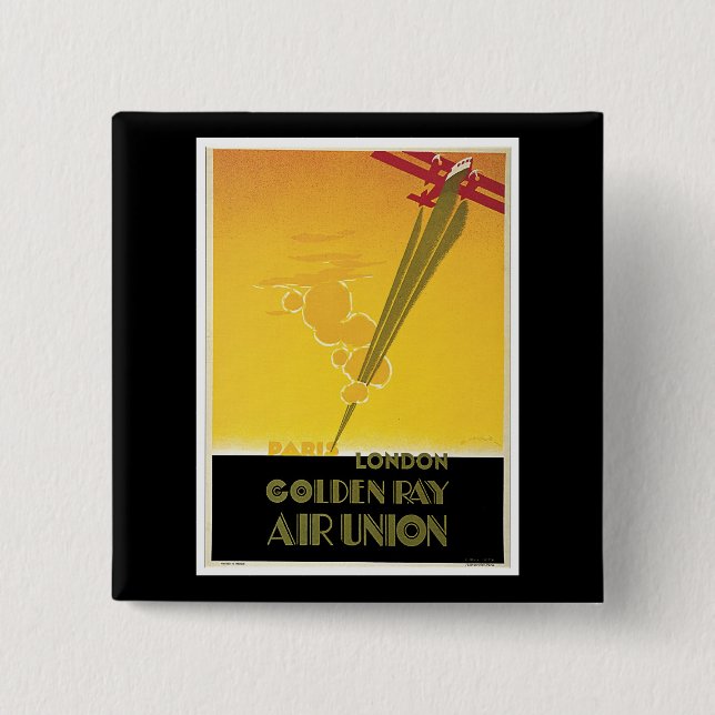 Golden Ray Air Union Pinback Button (Front)
